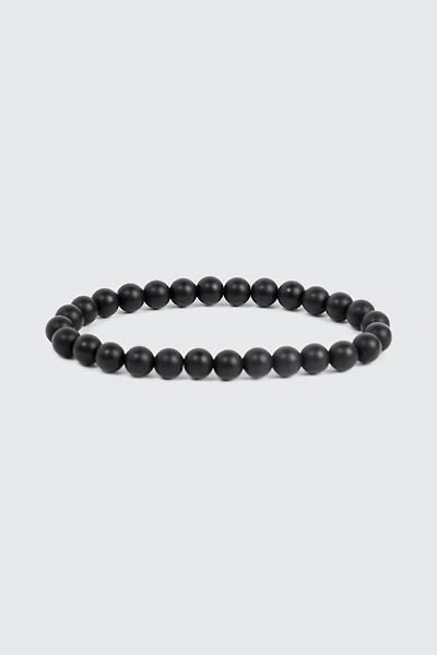 Ardene Man Stone Bead Bracelet For Men in Black