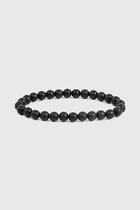 Ardene Man Stone Bead Bracelet For Men in Black