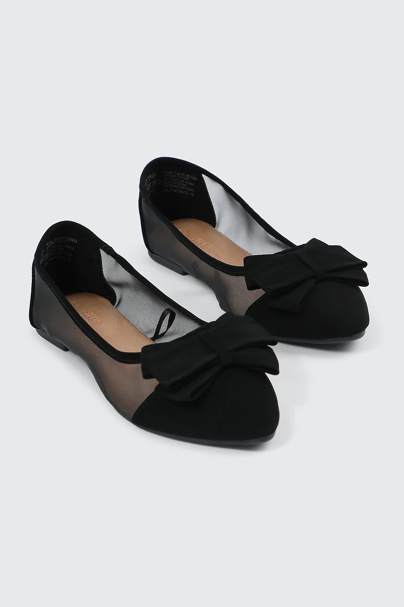 Ballerines en maille à boucle