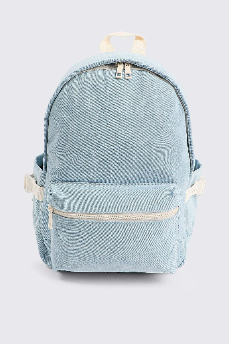 Ardene Kids Backpack with Side Pockets in Light Blue | Nylon