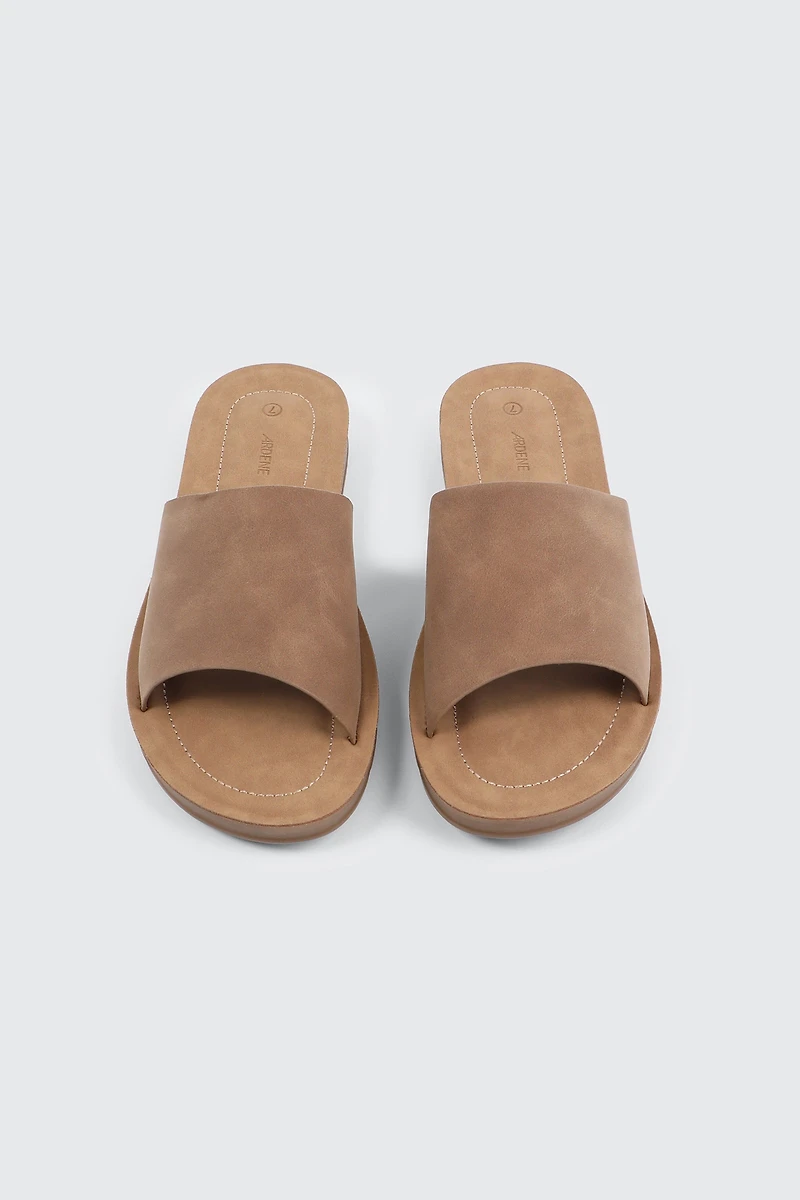 Sandales à semelle plateforme et bande unique