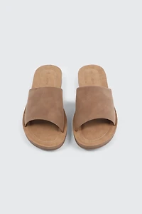 Sandales à semelle plateforme et bande unique