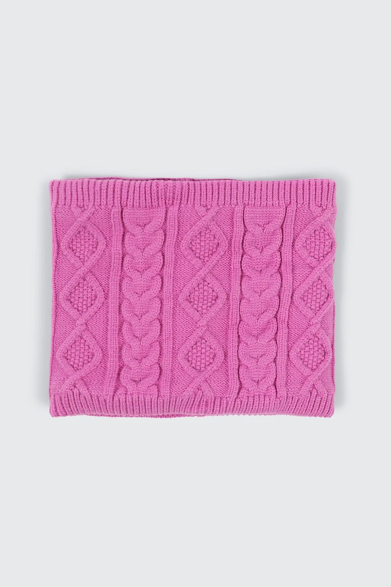 Ardene Kids Fleece Lined Neck Warmer in Medium Pink | Polyester/Rayon/Nylon