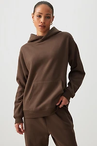 Ardene MADESOFT Fleece Hoodie in Espresso | Size | Polyester/Cotton | Eco-Conscious