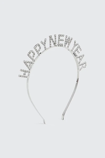 Ardene Rhinestone New Year Headband in Silver