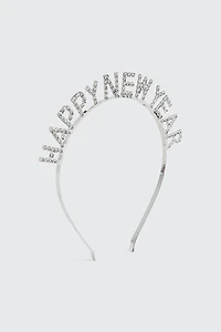 Ardene Rhinestone New Year Headband in Silver