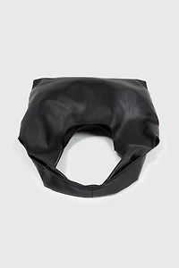 Grand sac d'épaule souple en faux cuir