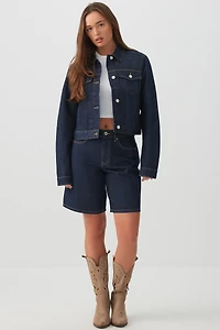 Veste en denim de coupe classique