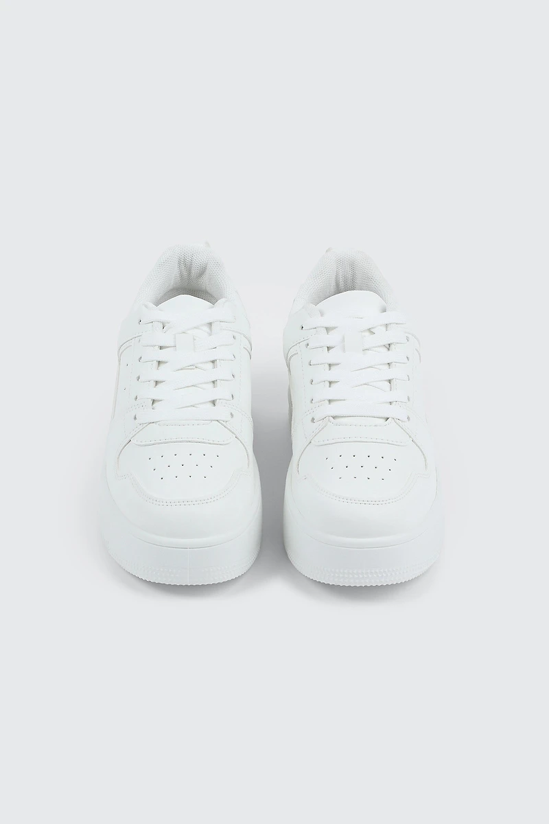 Espadrilles lacées à semelle épaisse