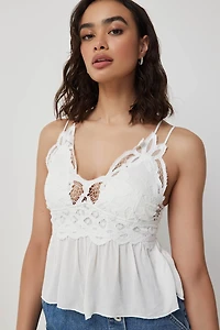 Ardene Pineapple Bralette Top in White | Size | Polyester