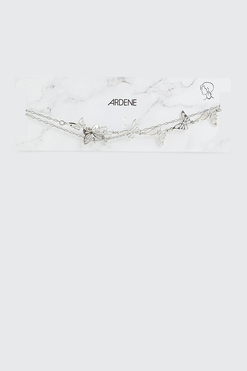 Collier deux rangs à papillons