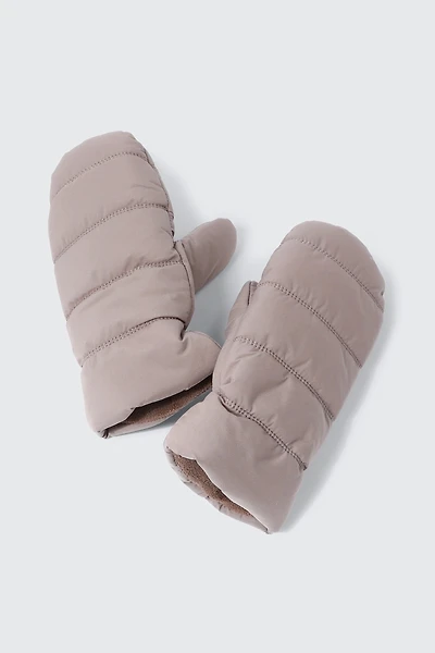 Ardene The Puff Mittens in Chai Latte | Polyester