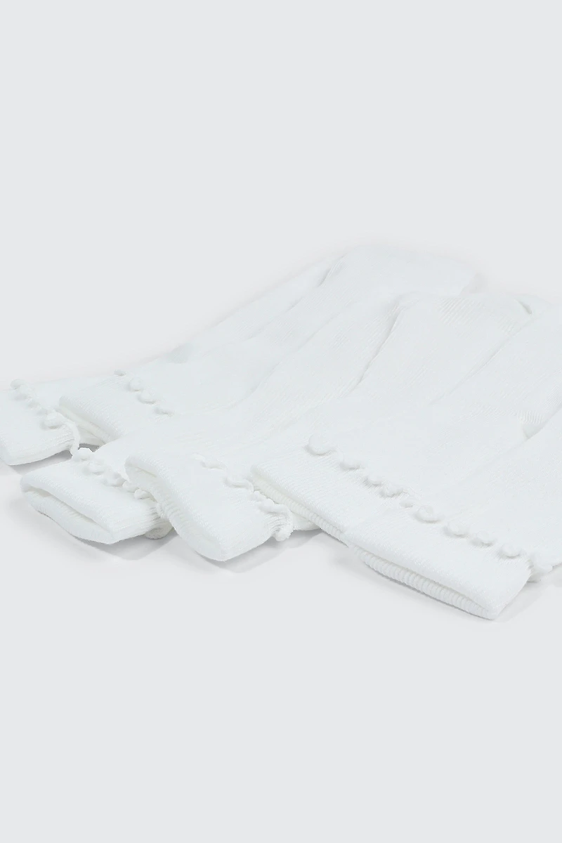 3 paires de chaussettes à bordure frisons