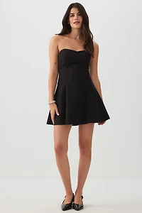 Ardene Black Bustier Mini Dress | Size | Polyester/Elastane/Viscose