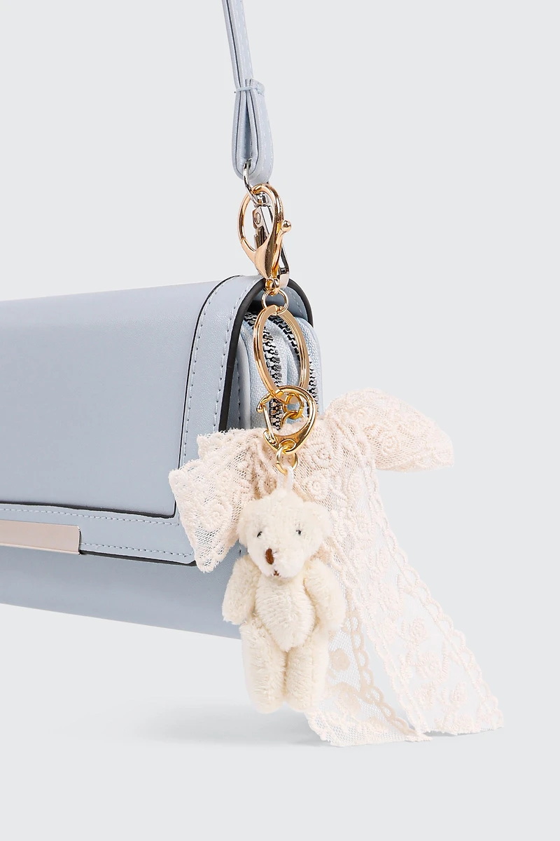 Ardene Multi Charm Keychain in Off-White
