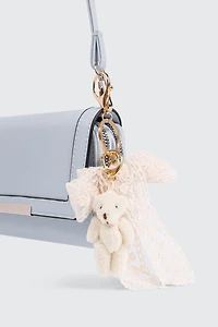 Ardene Multi Charm Keychain in Off-White