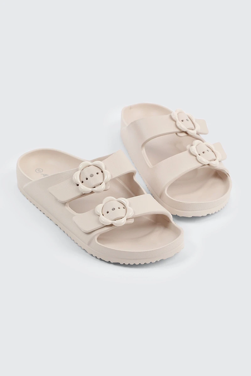 Sandales à glissière deux brides