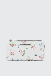 Ardene Faux Leather Cardholder in White | 100% Recycled Polyester/Faux Leather | Eco-Conscious
