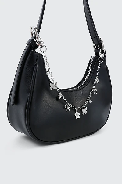 Ardene Butterfly Bag Charm in Silver