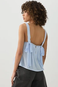 Camisole à bordure en crochet