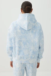 Chandail à capuchon camouflage bleu