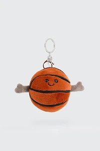 Ardene Basketball Plushie Keychain in Orange