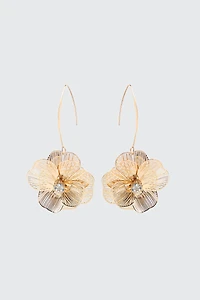 Ardene Filigree Floral Earrings in Gold | Stainless Steel