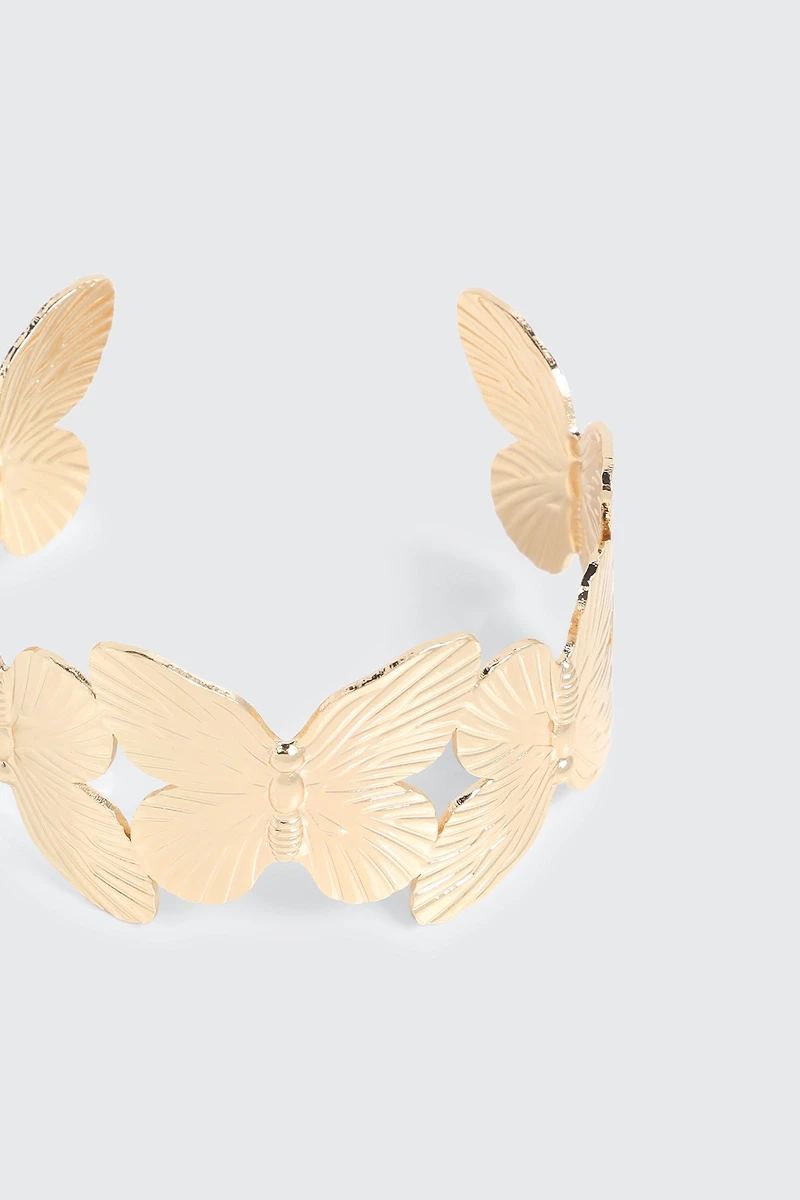 Bracelet jonc papillon