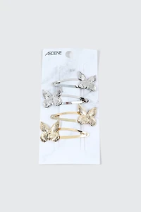 Lot de 4 pinces papillons