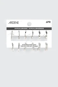 Assortiment de 6 paires de petits anneaux