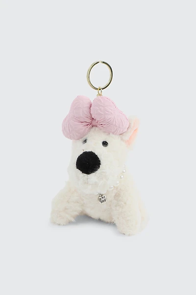 Ardene Plushie White Dog Charm