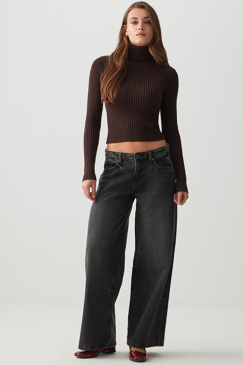 Chandail à col roulé court