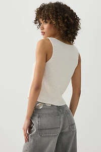 Débardeur court en tricot