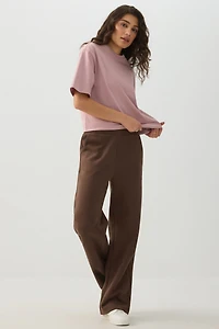 Ardene Oversized Graphic T-Shirt in Rose Dust | Size Small | Cotton | Eco-Conscious