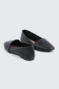 Flâneurs à bout rond en faux cuir