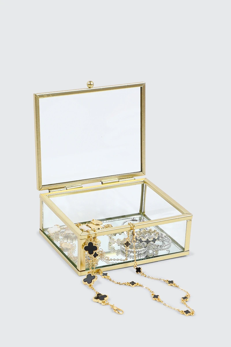 Ardene Gold Toned Jewelry Box
