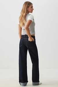 Le jean Era coupe droite à revers