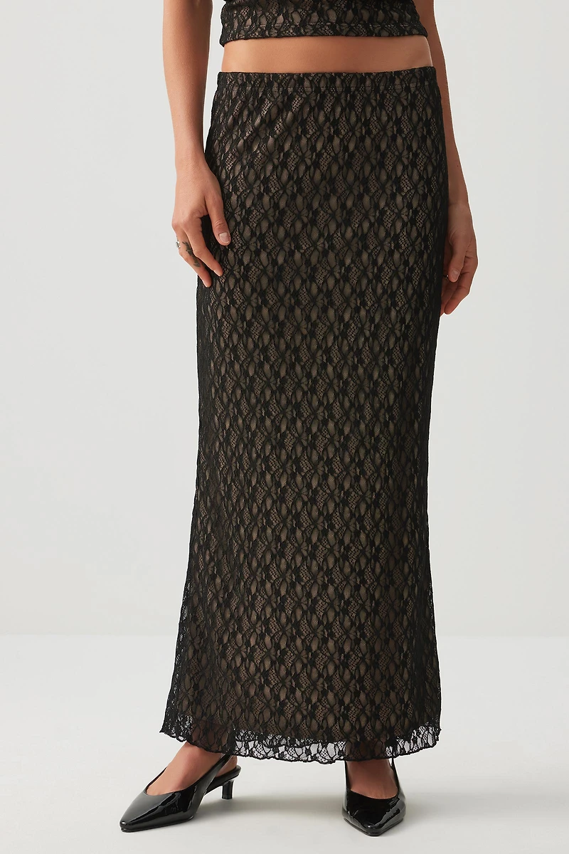 Jupe maxi en dentelle