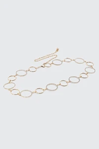 Ceinture à maillons ronds et pierres du Rhin