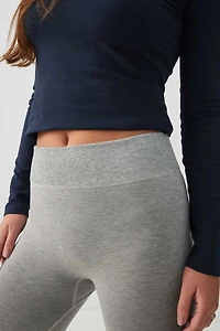 Legging sans coutures doublé en fausse fourrure