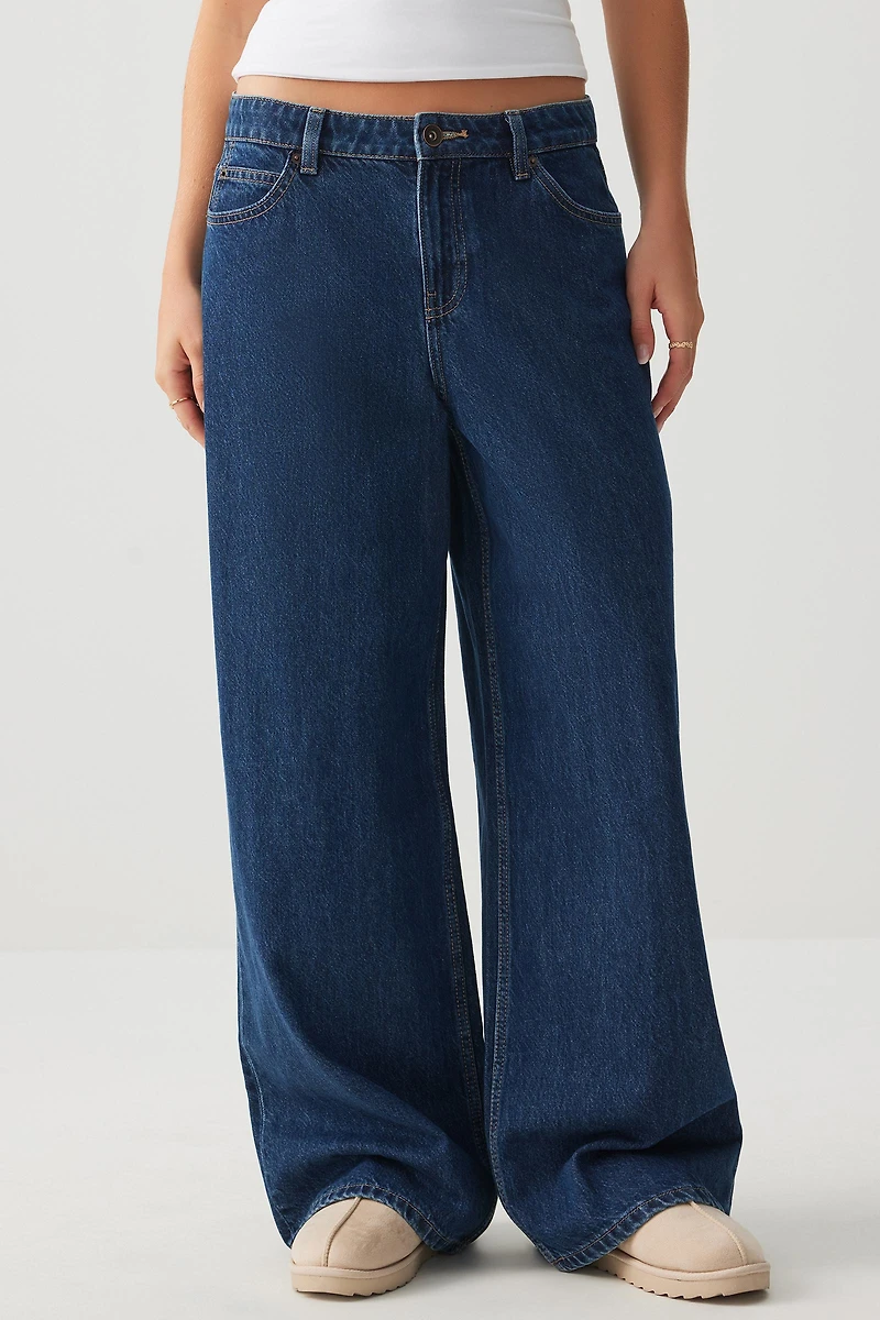Jean décontracté à jambe large