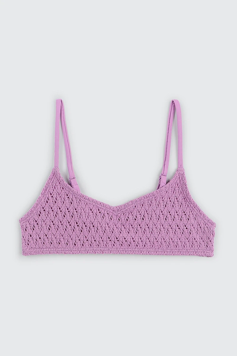 Ardene Kids Crochet Bikini Top in | Size | Polyester/Spandex/Elastane
