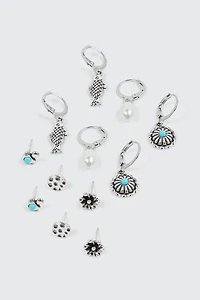 Lot de 6 paires de boucles d'oreilles