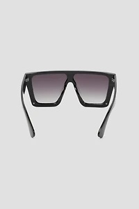 Lunettes de soleil carrées style visière