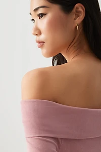 Haut à épaules dénudées très extensible