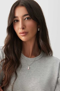 T-shirt à col rond uni