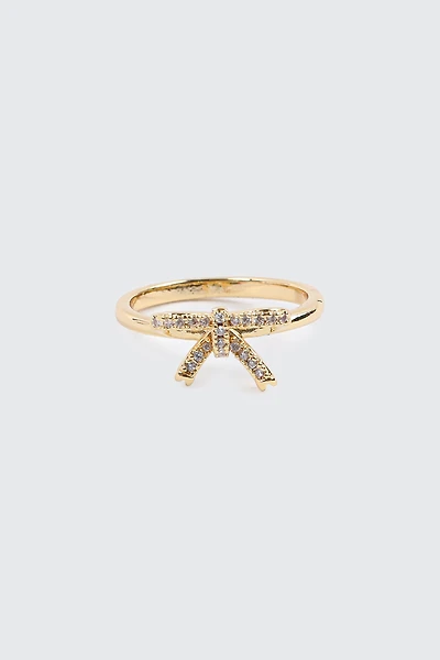 Ardene 14K Gold Plated Bow Ring | Size