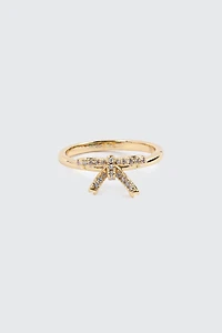 Ardene 14K Gold Plated Bow Ring | Size