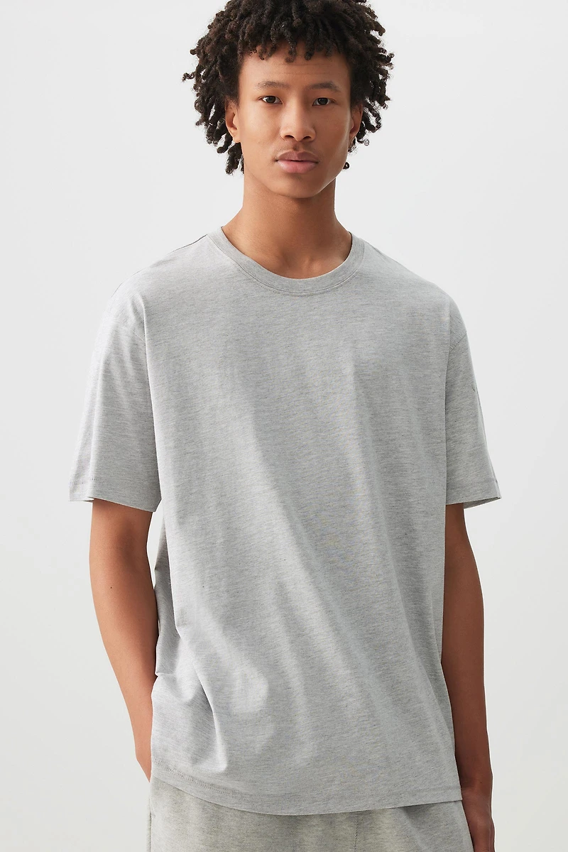 Ardene Man Solid Short Sleeve T-Shirt For Men in Grey | Size | 100% Cotton