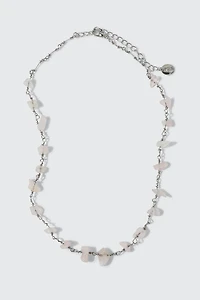 Ardene Necklace with Semi-Precious Stones in Light Pink